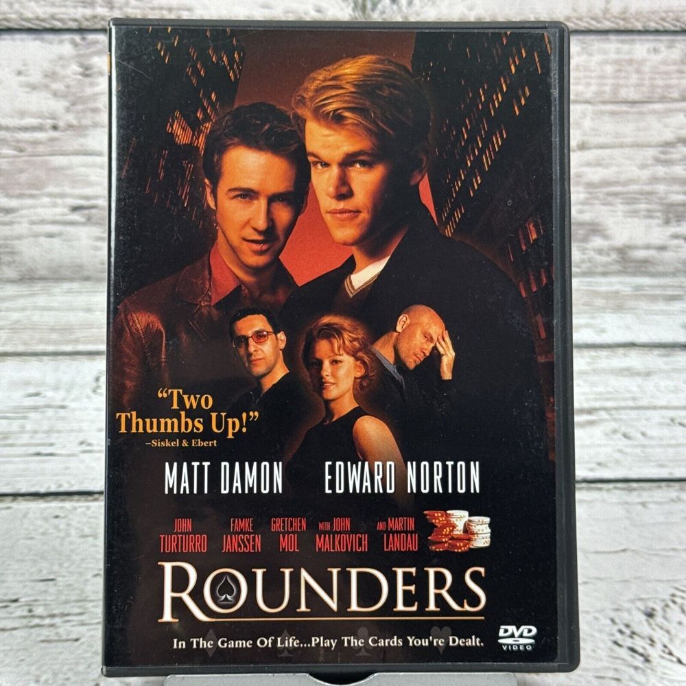 Rounders (DVD, 1999) Matt Damon, Edward Norton,‎ Paul Cicero, John Turturro